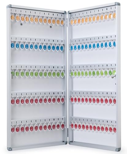 Armoire à clés avec étiquettes de couleur pour trier 120 accès