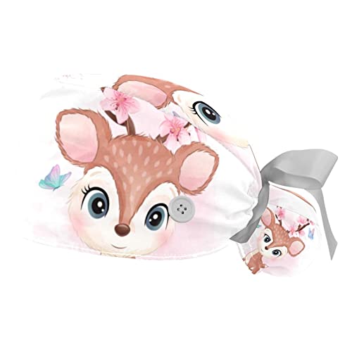 Chapeaux bouffants ajustables JDEZ avec bandeau anti-transpiration pour travail floral cerf