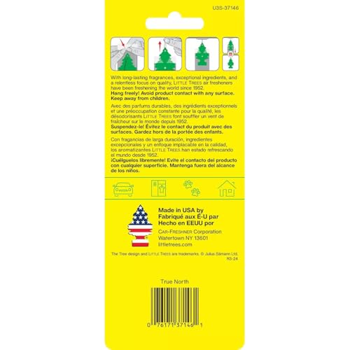 Image of LITTLE TREES Car Air Freshener | Hanging Paper Tree for Home or Car | True North | 3 Pack