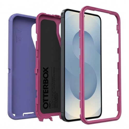 Image of OtterBox Samsung Galaxy S25 & Galaxy S24 (Only) - Defender Series Case - Violet Current (Purple & Pink) - Rugged & Durable - with Port Protection - Wireless Charging Compatible