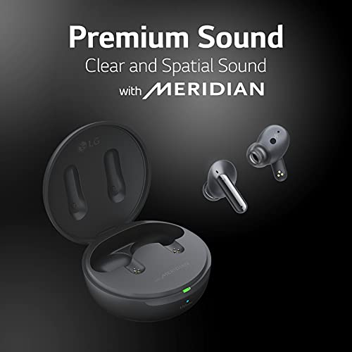 Lg Tone Free Fp8 - Enhanced Active Noise Cancelling True Wireless Bluetooth Earbuds With Meridian Sound, Uvnano Kills 99.9% Of Bacteria On Speaker Mesh*, Wireless Charging Case, 3 Mics #TOP7