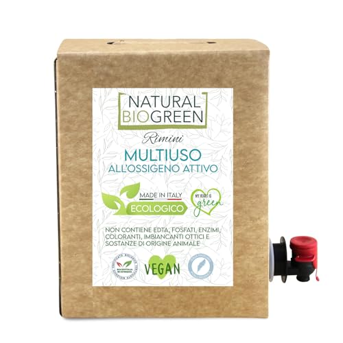 Naturalbiogreen Limpiador multiusos de oxígeno activo, ecológico, sin perfume, hipoalergénico, 3 litros