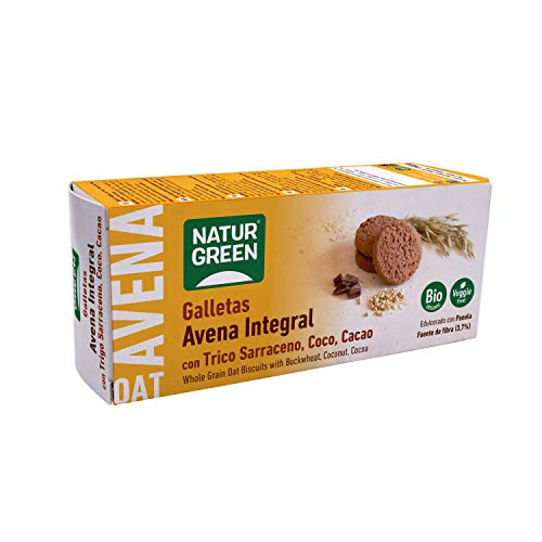 Galleta de Avena Integral con Trigo sarraceno, Coco y Cacao Bio 140 g