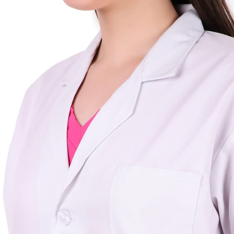 Image of Epicure Half Sleeves Lab Coat with 3 Pockets Poly-Cotton Men & Women| Hospital Uniform for Doctors, Healthcare,Pharmacists Students, Nursing,Apron Chemistry Lab Technicians, Medical Students White XXL