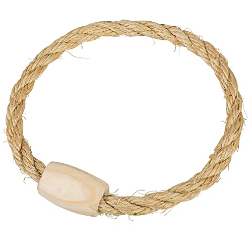 Idena - Ringwurf-Spiel aus Holz mit 9 Spielstäben und 4 Ringen aus Sisal, Geschicklichkeits-Spiel für Kinder und Erwachsene, beliebtes Outdoor-Sportspiel für den Sommer, im Garten oder Park