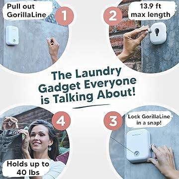 GorillaLine: Corde à Linge Rétractable Robuste et Durable pour Intérieur/Extérieur - Image secondaire