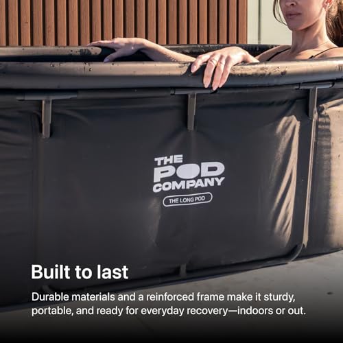 Image of The Pod Company Long Pod Cold Plunge - 126-Gallon Extra-Large Inflatable Ice Bath Tub for Cold Water Therapy - Full-Body Stretch Design, Insulated & Water Chiller Compatible