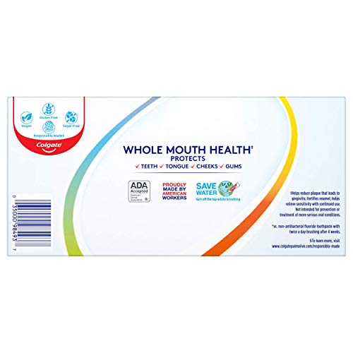 Colgate Total Toothpaste With Stannous Fluoride And Zinc, Multi Benefit Toothpaste With Sensitivity Relief And Cavity Protection, Deep Clean - 4.8 Ounce (Pack Of 2) #TOP6