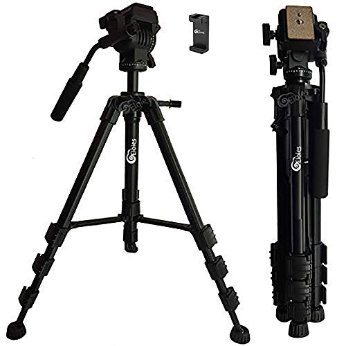 Image of Eloies EL-974 Professional Series Heavy Duty Tripod | Aluminium Made Adjustable with Olympus Cameras & Mobile Phones| Max Height 4.8 Feet