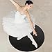 PullCrease Portable Dance Floor Smooth Ballet Floor Vinyl Dance Mat for Home Stage Studios Kids Adults Practice Improve(Black,33 Inch,Round)