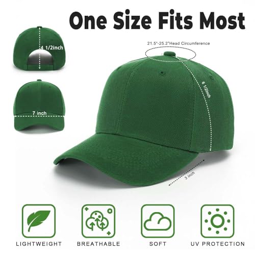 Image of ZH Plain Adjustable Baseball Cap - Lot of 12 Unisex Blank Design Caps