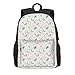 Imagen de NImongt Mochila para adultos con estampado rosa de unicornios