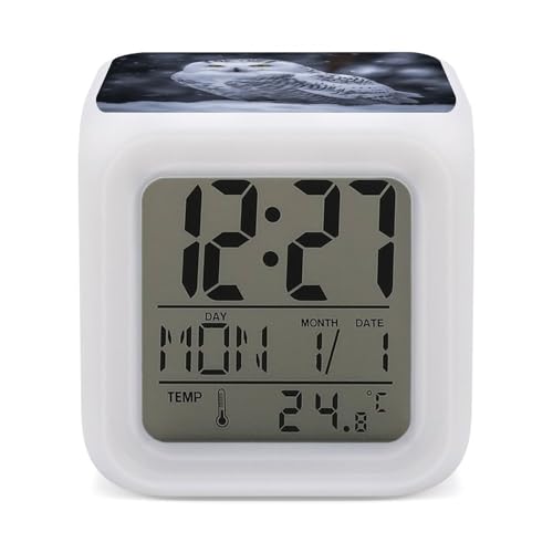 Reloj despertador pantalla LED multicolor y visualización de temperatura precisa 2