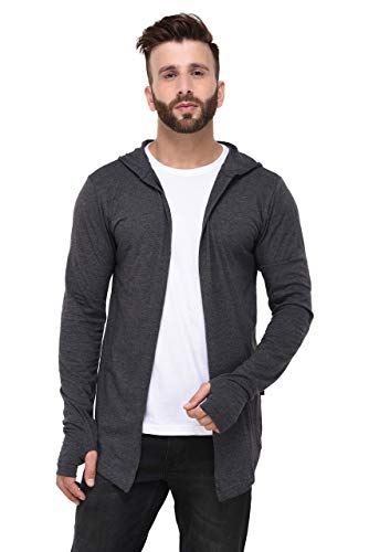 Image of Rigo Men's Cotton Cardigan (LC09171006-L 1 Charcoal Large)