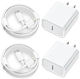 iPhone 14 13 12 11 Super Fast Charger 2 Pack Cargador 20W Rapid USB C Wall Charger Block with 6FT Lightning Fast Charging Cable Cord for iPhone 14 13 12 11 Pro Max/Xs Max/XR/X/8 Plus/iPad Pro Air Mini