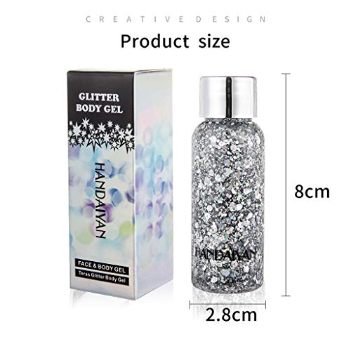 Glitzer Sequin, Körper Pailletten, Glitzer Paillette Glitter Kosmetik Glänzendes Gesichter Körper und Nägel für Festival… – Bild 8