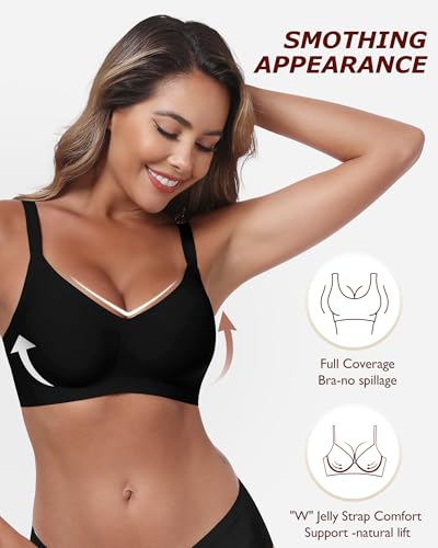 Image of Wireless Comfortable Seamless Soft Bras for Women Full Coverage Push Up Everyday No Show Bra