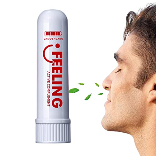 Rianpesn inhalador energía,Inhaladores nasales contra el mareo por Movimiento | Inhalador Nasal energía 1,8 ml para Dolores Cabeza y Alivio la tensión, aromaterapia portátil