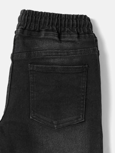 Image of Urbano Juniors Boys Mid Rise Regular Fit Washed Denim Jogger Jeans Stretchable