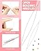 FIVEIZERO 87 Pcs Beading Needles Set – 3 Types: 6 Sizes Big Eye Seed Bead Needle & 6 Sizes Long Straight, Collapsible Twisted Flexible Needle, Beading Needles for Jewelry Making