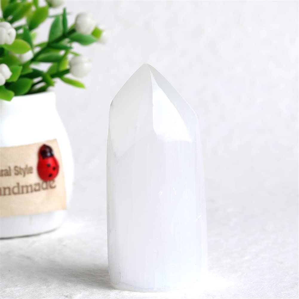 EKFBQBGW Crystal 1PC Natural Stones Selenite Crystal Point Wand Gypsum Rough Minerals SpecimenStone Ore Crafts Home Deco NaturalReiki Decoration Crystal Stone Home Collections
