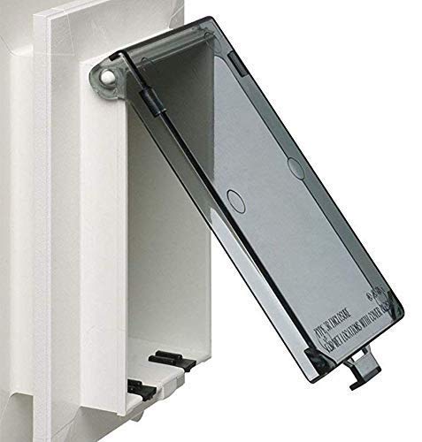 Imbaprice (1-Pack) Dbvc-1 Extra Duty Replacement In-Use Cover For Arlington Dbvr1C/Dbvs1C/Dbvm1C/60Vc 1-Gang (Vertical) In Box Electrical Outlet Box - Clear #TOP1