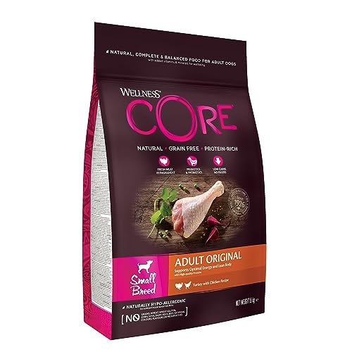 Wellness CORE Original 5 kg, Pollo/Tacchino – Crocchette Per Cani di Taglia Piccola, 100% Naturale, Senza Cereali, Supporta Anche Fianchi e Articolazioni