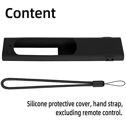 Image of Silicon Protective Case Cover Compatible with Samsung Frame TV Remote 2022 TM2280E QLED TV BN68-13897A (Remote Not Included) - Black