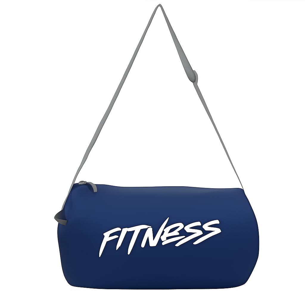 MY FAV Basic Duffle Polyester Bag for Men & Women, Gym Bags, Unisex Gym Bags, Adjustable Shoulder Strap, Side Mesh Pocket, Gym Duffle Bag, Capacity – 21 litres (Navy Blue)