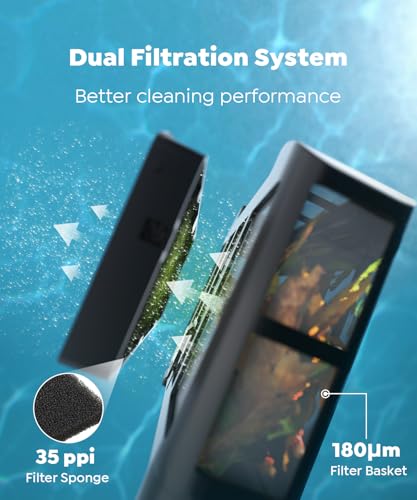 Image of C1 Cordless Pool Cleaner Robot with 180 Mins, Powerful Triple-Motor Suction, Wall & Waterline Deep Cleaning, Smart Paths with APP, Dual-Layer Filtration, for Inground Pools (Dusk Blue)