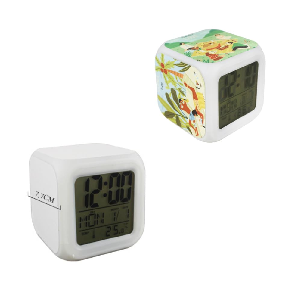 Relojes LED de sublimación en blanco lote de 5 despertadores digitales con aluminio para logos