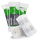 Medrull 5 Stück Dauerelastische Universal Binden 8cm x 4 m Elastic Light BANDAGE - Universalbinde mit 2 Clips - Gedehnt, Luftdurchlässig, Elastisch 5 Pcs Box