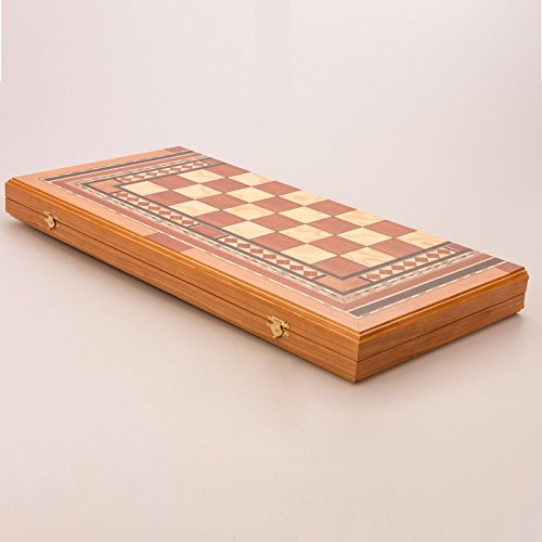 Yellow Mountain Imports Juego De Backgammon De Madera De Palisandro Tallada – Tablero De 48 Cm Con Piezas De Acrílico Y Dados De Madera