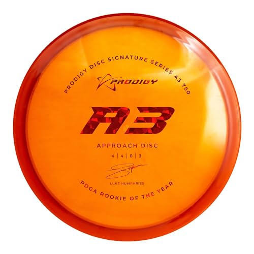 Prodigy Disc Luke Humphries 750 A3 | 2022 Signature Series | Overstable Disc Golf Approach Disc | Stiff, Comfortable Grip | Perfect for Backhand or Sidearm Approaches | 170-174g (Colors May Vary)