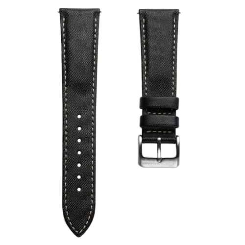 Bracelet de montre en caoutchouc premium noir rembourré pour garde-temps luxe