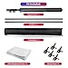 White Backdrop with Stand, 6x9 ft White Photo Backdrop Curtain with 6.3x6.5 ft Background Stand, Portable Back Drop Support Kit with Carrying Bag, 5 Strong Spring Clamps