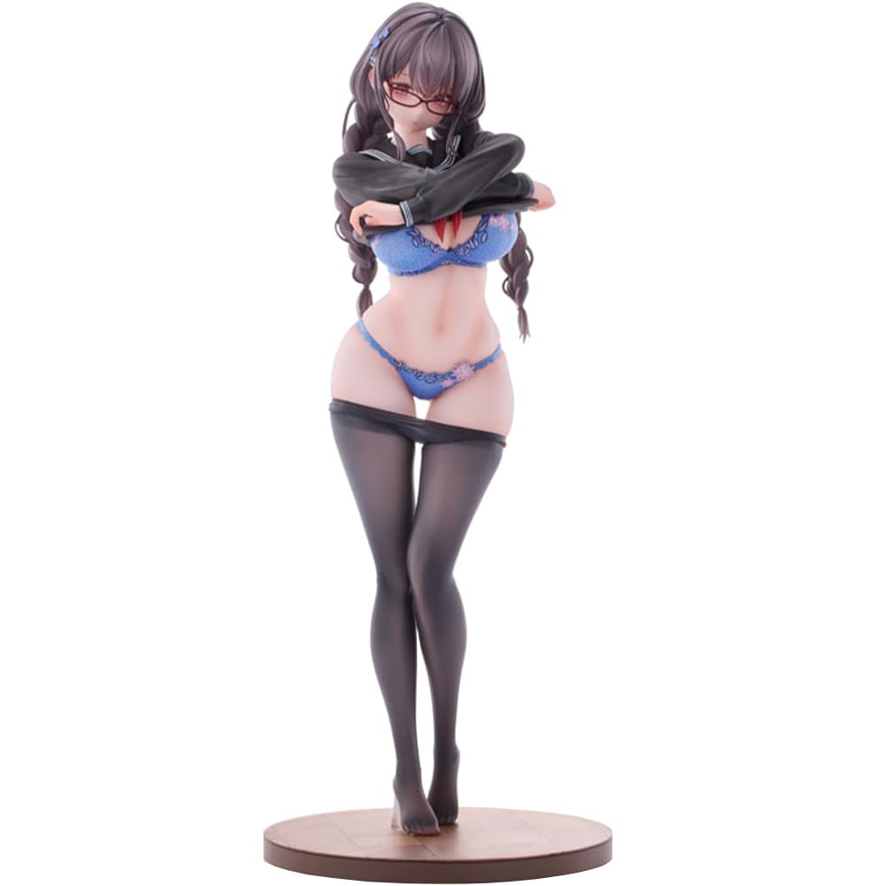 Tongyundacheng Anime Girl Rino Akabane Figure Original Painting Series Statue PVC Collectible Character Model Desk Decor Anime Fan Gift, 28cm