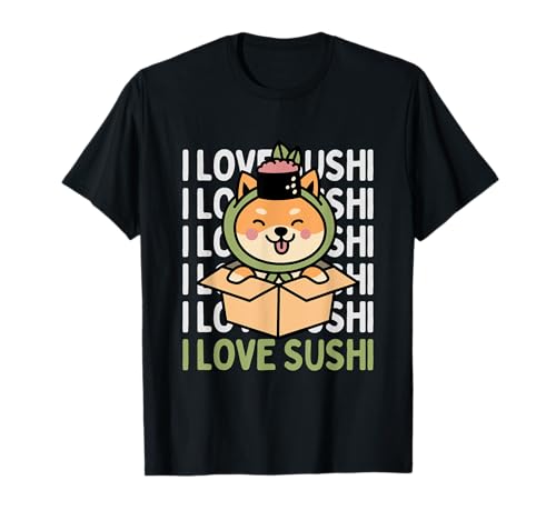 Me encanta el sushi, divertida y linda comida de Animal Crossing, Kawaii Sushi Camiseta