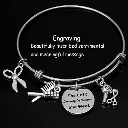 Hair Stylist Bracelet Hairdresser Gift Funny Hairstylist Bangle Hair Dresser Jewelry Beautician Gifts for Women Cosmetology Graduation Gift Her Gifts for Hairdresser3