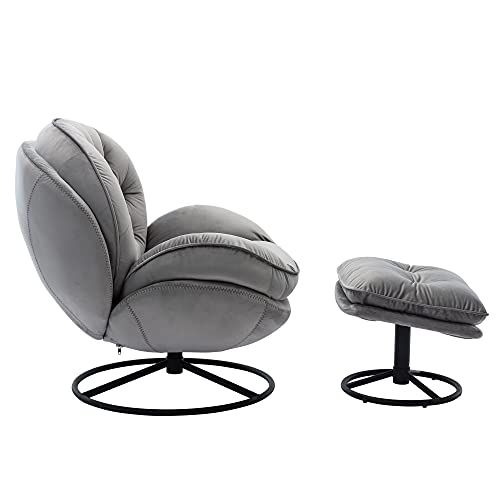 Sillón Plegable Terciopelo Gris miniatura 5
