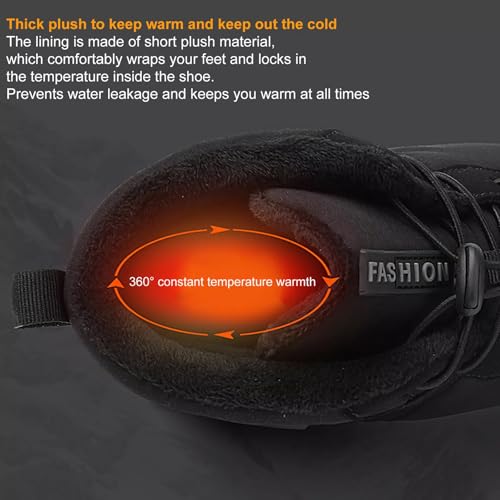 Winter Barefoot Shoes Women and Men, Warm Fur Waterproof Anti-Slip Slip On Barefoot Walking Boots4