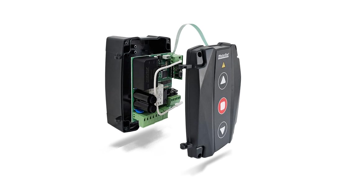 Motorline MC76 Central de control para motores enrollables, persianas enrollables, cierres enrollables con botones externos y compatible con WIFI