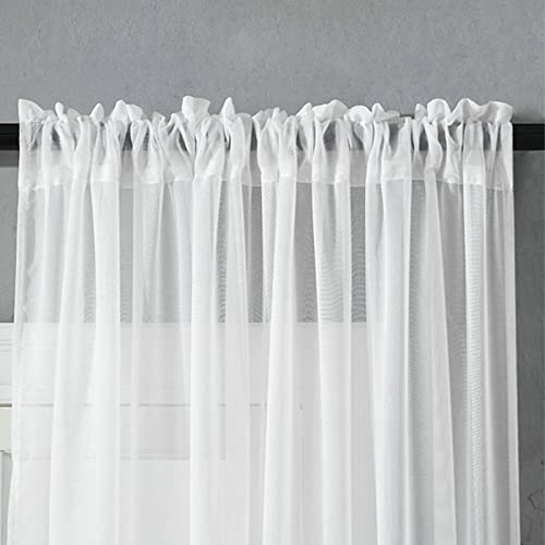 Cortinas para ventana beige y blanco de 138 x 86 cm, el complemento semitransparente moderno 3