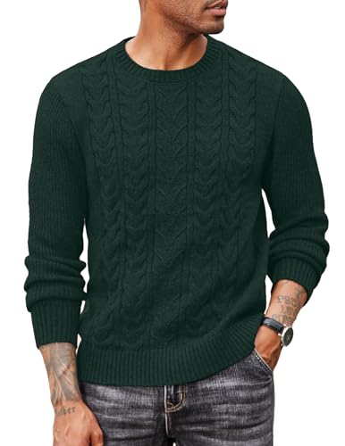 COOFANDY Mens Crewneck Pullover Sweater Classic...