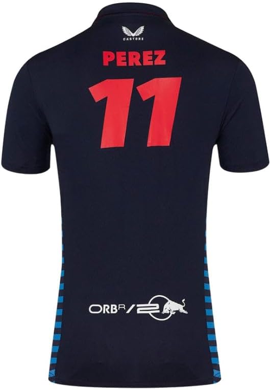 Castore Men's Red Bull Racing F1 2024 Sergio Checo Perez Team Polo Shirt - 4X-Large - Night Sky