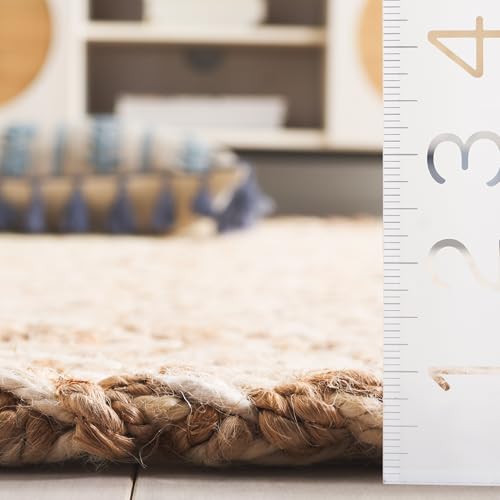 Tapete decorativo SAFAVIEH 2x3 pies en yute natural miniatura 4