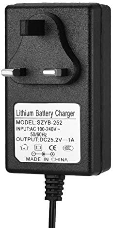 ASHATA Power Supply Adapter,25.2V 1A Battery Charger Power Adapter Multiple protection Charging Power Supply with LED Indicator,Strong and durable(Black)
