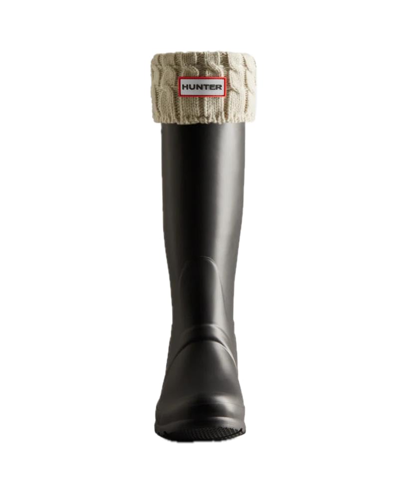HUNTER Unisex Recycled Mini Cable Sock Tall Polyfleece