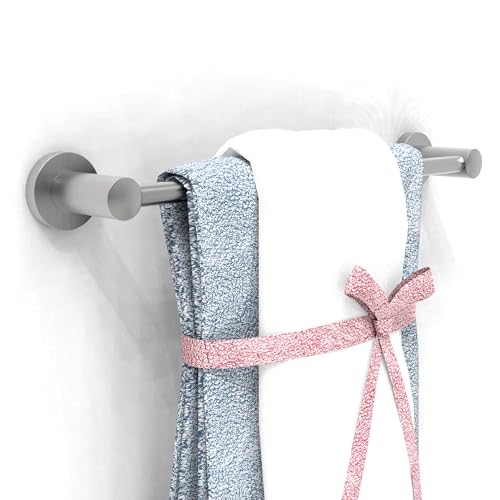 SAFETY+BEAUTY Toallero de 40,6 cm para baño o cocina, construcción de acero inoxidable (níquel cepillado)