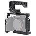 Foto4easy Camera Cage for Sony A7 IV A7S III DSLR Camera,Cage with Handle Grip and Quick Release 1/4' 3/8' Screw Expansion Microphone Monitor Fill Light, Black